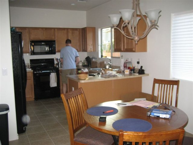 Dining room and kitchen